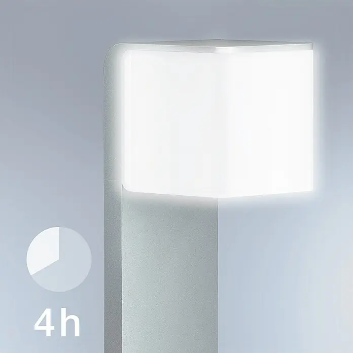 Steinel LED-Außenwegleuchte GL 80 LED IHF SI - Silber, L x B x H: 13 x 11 x 63,3 cm - Anwendungsbeispiel