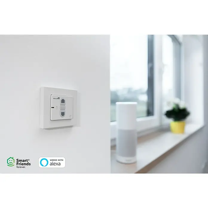 Schellenberg Smart Home Funk-Empfangsschalter - 80 x 80 x 40 mm, Weiß, Unterputzmontage - Stimmungsaufnahme