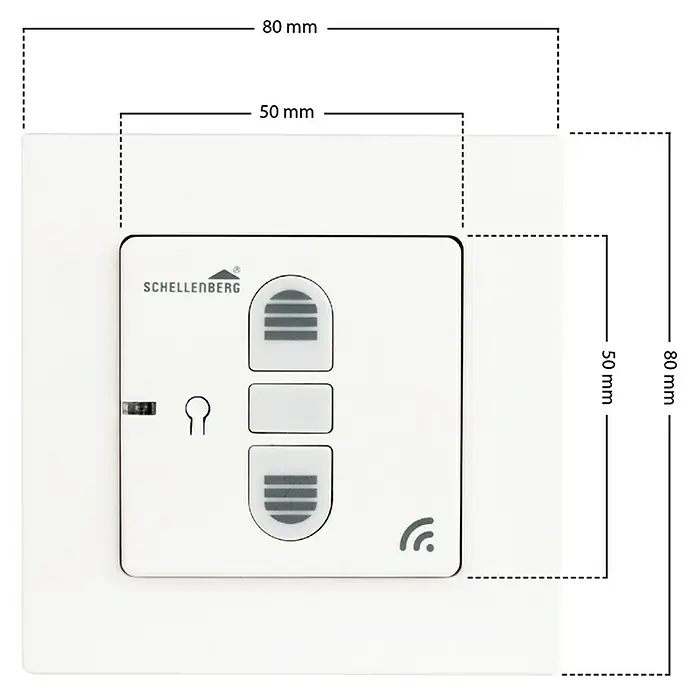 Schellenberg Smart Home Funk-Empfangsschalter - 80 x 80 x 40 mm, Weiß, Unterputzmontage