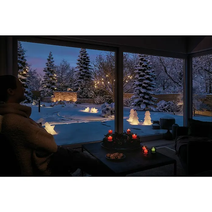 Paulmann Plug & Shine LED-Dekoleuchte Star - 2,8 W, Weiß, L x B x H: 10 x 40 x 40 cm - Stimmungsaufnahme