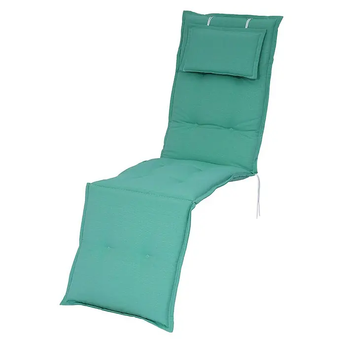 Sunfun Exclusive-Line Liegenauflage Deckchair - Mint, Polyester, L x B x H: 121 x 49 x 6 cm - Diagonale Ansicht