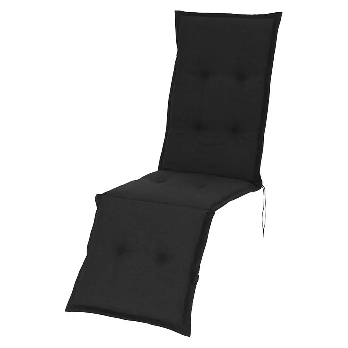 Sunfun Exclusive-Line Stuhlauflage Relax - Anthrazit, Polyester, L x B x H: 174 x 50 x 6 cm - Diagonale Ansicht