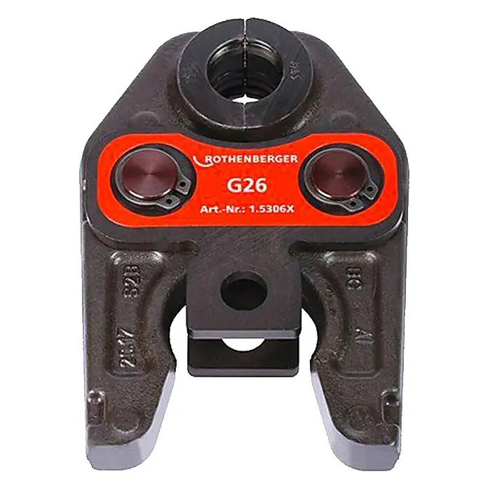 Rothenberger Industrial Pressbacken G Kontur - Passend für: Verbundrohre Ø 26 mm, Geberit Mepla Verbindungssystem, Stahl - Vorderansicht