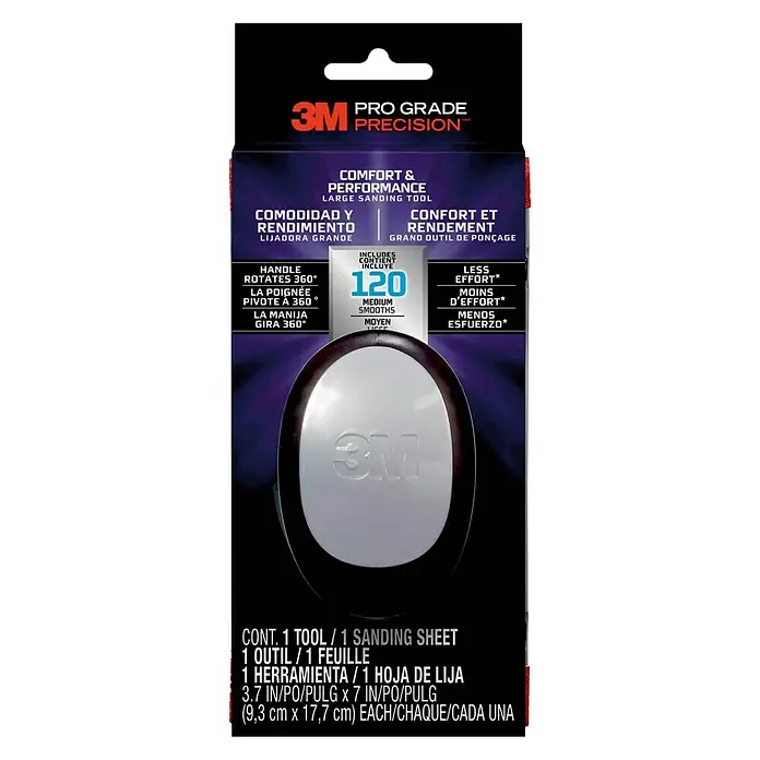 3M Pro Grade Precision Handschuurblokset - Korreling: 120 - Vooraanzicht