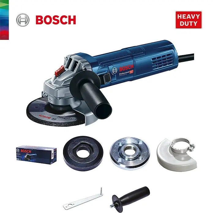 Bosch Professional Winkelschleifer GWS 9-125 S - 900 W, Durchmesser Scheibe: 125 mm, Leerlaufdrehzahl: 2.800 U/min - 11.000 U/min - Diagonale Ansicht