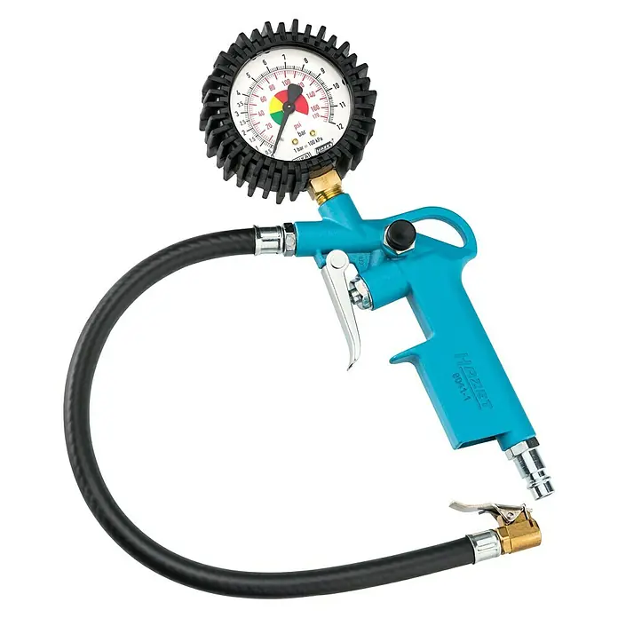 Hazet Reifenfüllmesser 9041-1 - Max. 8 bar, Schlauchlänge: 40 cm - Diagonale Ansicht
