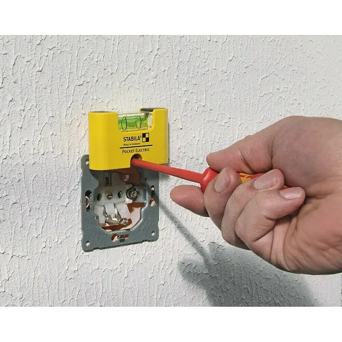 Stabila Vízmérték Pocket Electric - Vízszintes vízmérték - Használati példa
