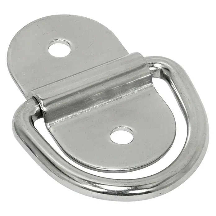 Anilla D para toldos 9502 - L x An x Al: 60 x 32 x 38 mm, Acero inoxidable - Vista angular