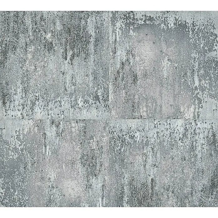 AS Creation Elements Vliestapete Rostoptik - Grau/Silber/Schwarz, Betonoptik, 10,05 x 0,53 m - Detailaufnahme