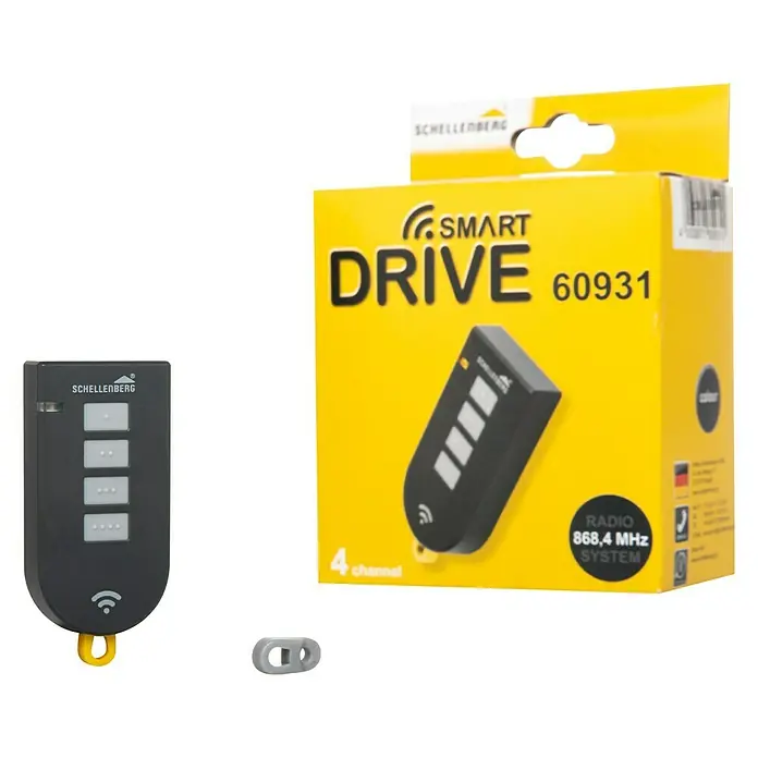 Schellenberg Funkhandsender Smart Drive - Anzahl Kanäle: 4, 868,4 MHz - Diagonale Ansicht
