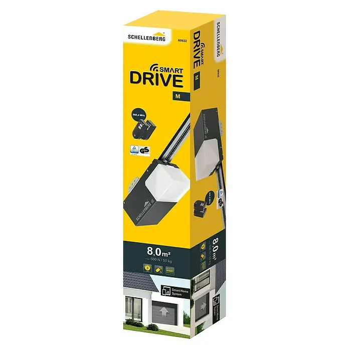 Schellenberg Garagentorantrieb Smart Drive M - Torfläche: Max. 8 m², Zugkraft: Max. 500 N - Diagonale Ansicht