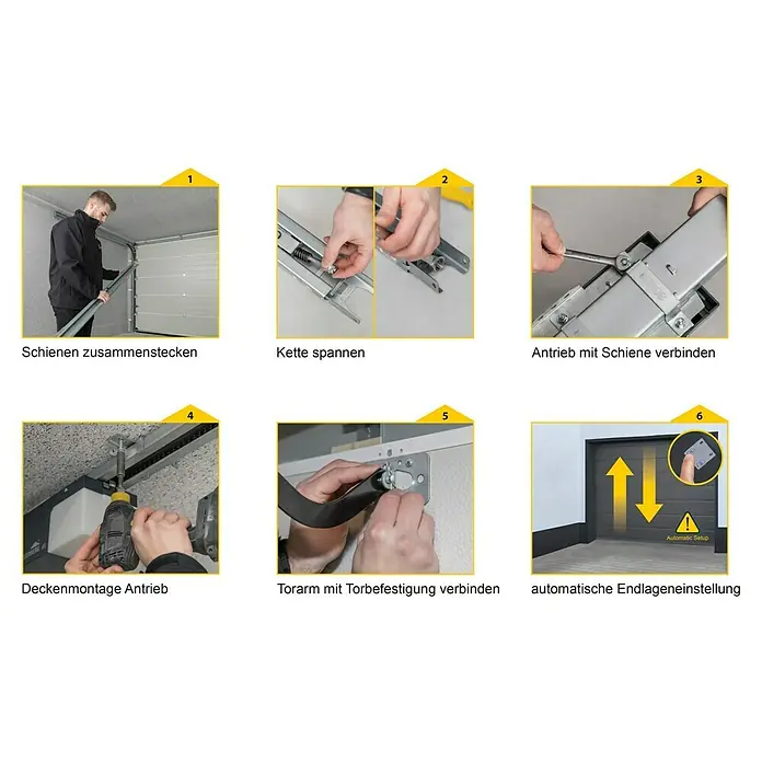 Schellenberg Garagentorantrieb Smart Drive M - Torfläche: Max. 8 m², Zugkraft: Max. 500 N