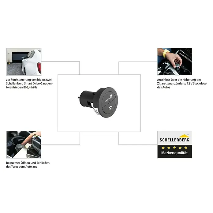 Schellenberg Funk-Autosender Smart Drive - Anzahl Kanäle: 2, 868,4 MHz