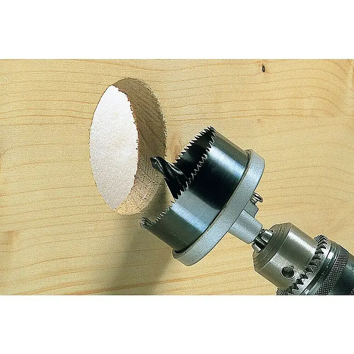 Wolfcraft Mehrkranzlochsäge - 7 -tlg., Schnitttiefe: 33 mm - Anwendungsbeispiel