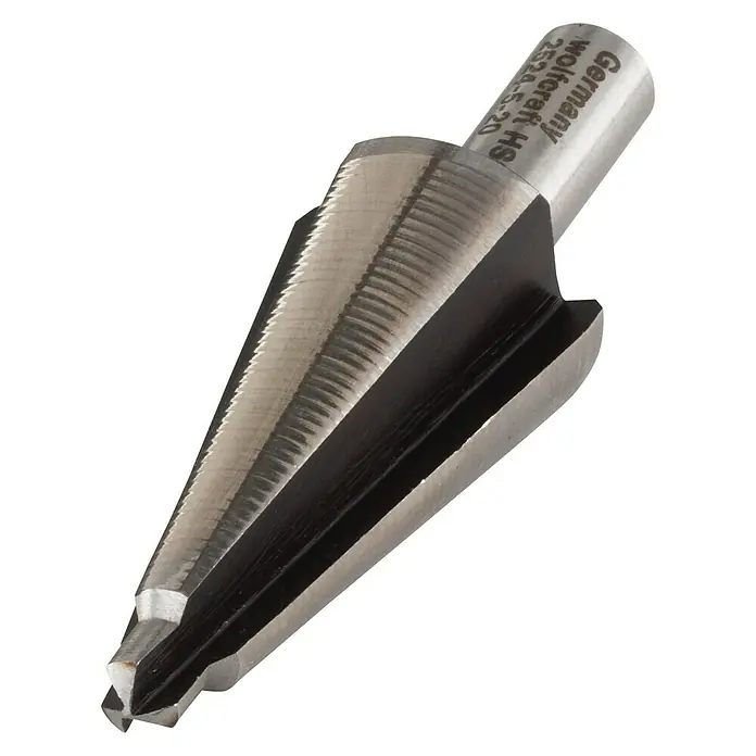 Wolfcraft Lochfräser - Durchmesser: 5 mm - 20 mm, Durchmesser Schaft: 8 mm - Diagonale Ansicht