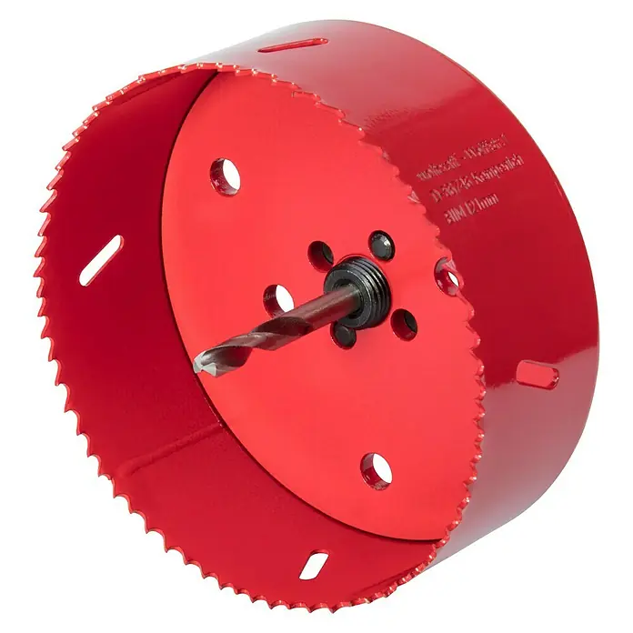 Wolfcraft Lochsäge - Arbeitsdurchmesser: 121 mm, Schnitttiefe: 40 mm - Diagonale Ansicht