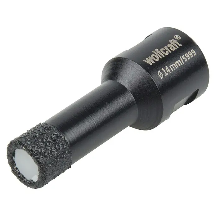Wolfcraft Diamant-Hohlbohrkrone Ceramic - Diamantbestreut - Diagonale Ansicht