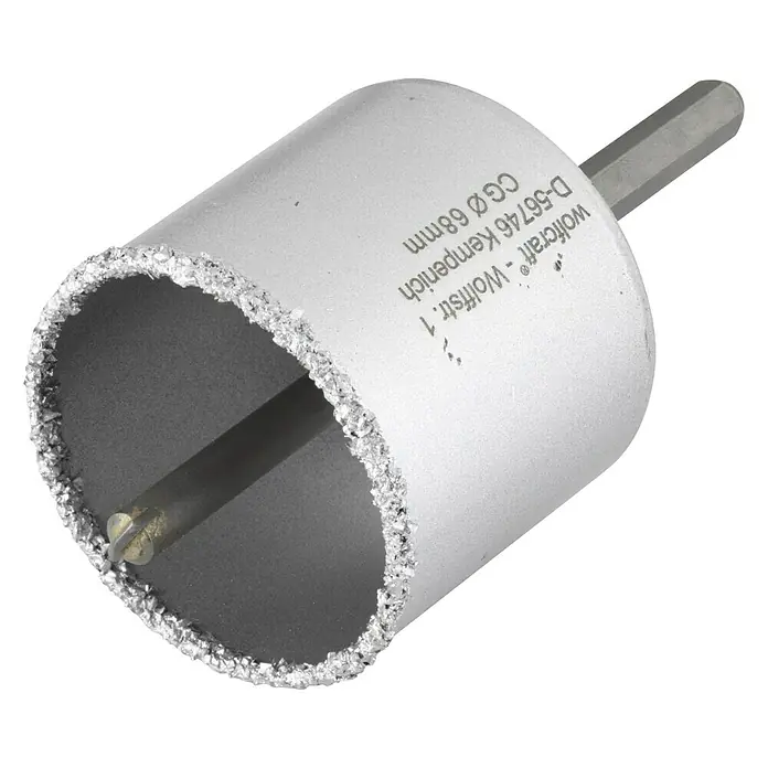 Wolfcraft Hohlbohrkrone - Arbeitsdurchmesser: 68 mm, HM-Bestreut - Diagonale Ansicht