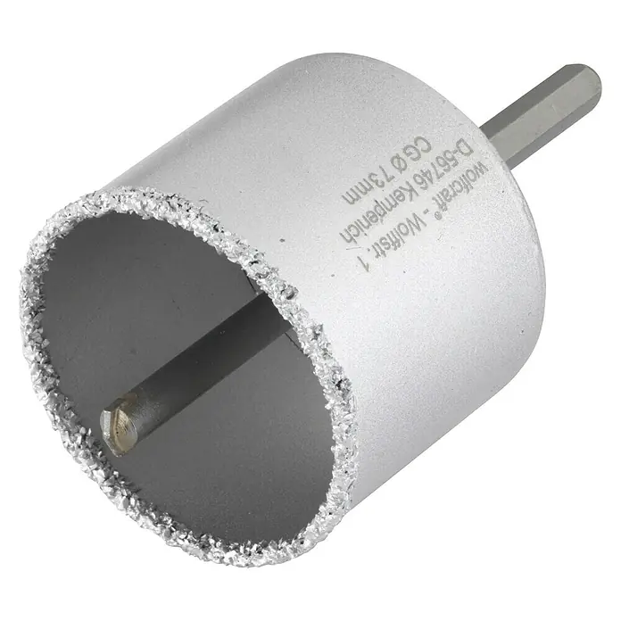 Wolfcraft Hohlbohrkrone - Arbeitsdurchmesser: 73 mm - Diagonale Ansicht