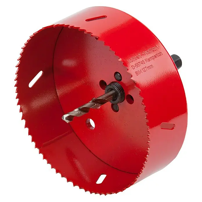 Wolfcraft Lochsäge - Arbeitsdurchmesser: 127 mm, Schnitttiefe: 40 mm - Diagonale Ansicht