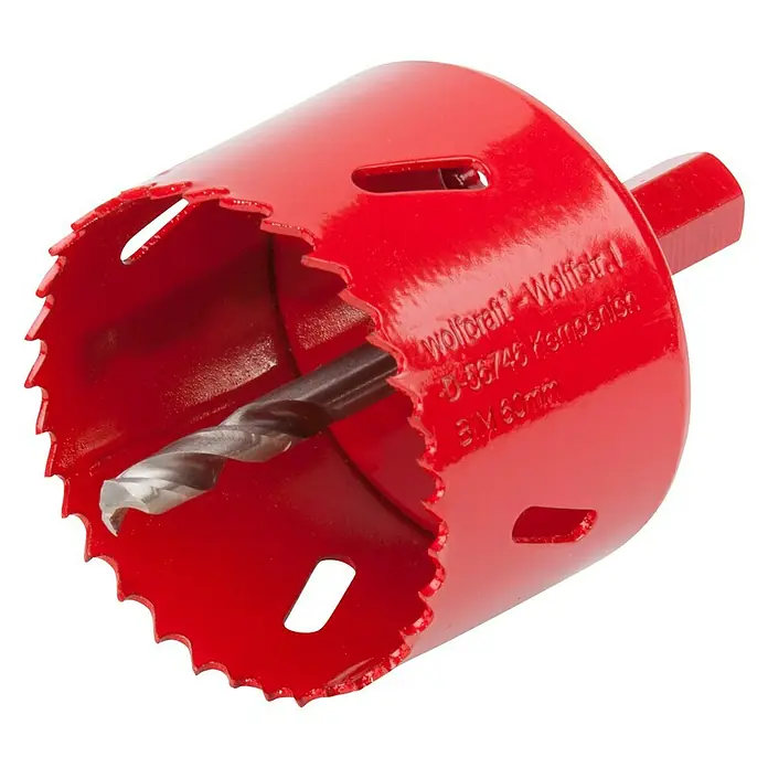 Wolfcraft Lochsäge - Arbeitsdurchmesser: 60 mm, Schnitttiefe: 40 mm - Diagonale Ansicht