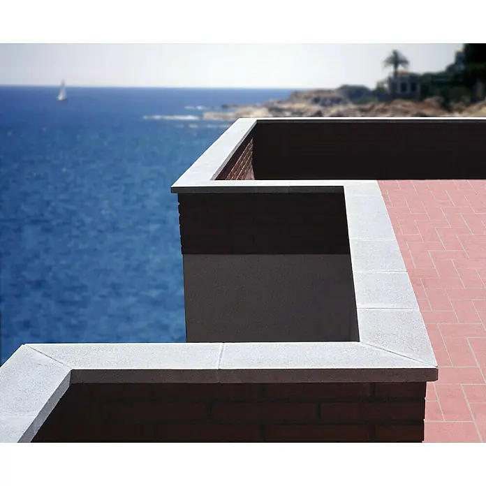 Mauerabdeckplatte Marmorline - Grau/Anthrazit, 50 x 25 x 4 cm, Beton - Anwendungsbeispiel