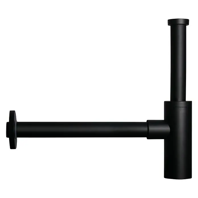 aquaSu Flaschen-Siphon - 1¼″, Schwarz, Durchmesser: 32 mm - Diagonale Ansicht