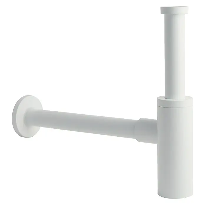 aquaSu Flaschen-Siphon - 1¼″, Weiß, Durchmesser: 32 mm - Diagonale Ansicht