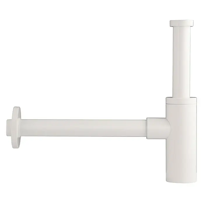 aquaSu Flaschen-Siphon - 1¼″, Weiß, Durchmesser: 32 mm - Diagonale Ansicht
