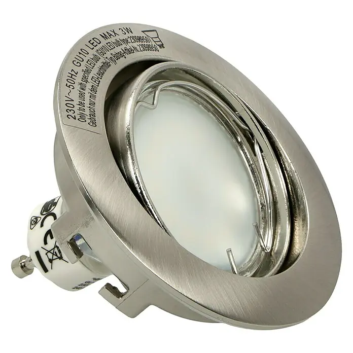 Tween Light Set de focos LED empotrables - 9,6 W, Níquel mate, Blanco cálido, IP44 - Vista angular