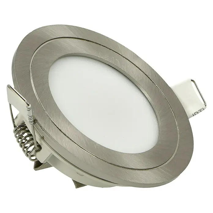 Tween Light Set de focos LED empotrables - 9 W, Níquel mate, Blanco cálido - Vista angular
