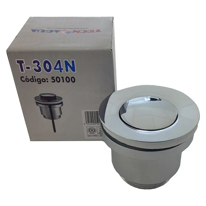 Tecnoagua Válvula click clack T-304N - 1¼'', Cromo - Vista angular