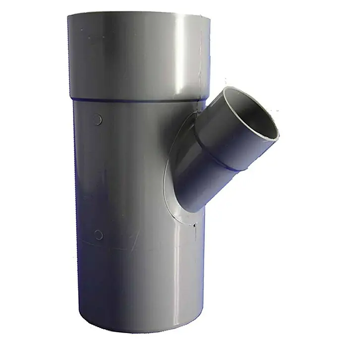 Tecnoagua Derivación PVC M-H reducida - 110 mm - 50 mm, 45 ° - Vista angular