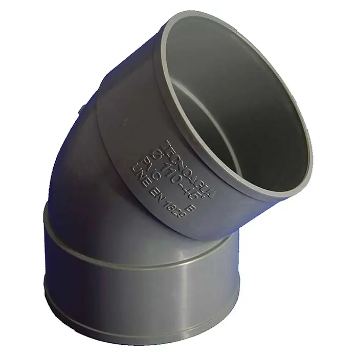 Tecnoagua Codo PVC H-H - 32 mm, 45 ° - Vista angular