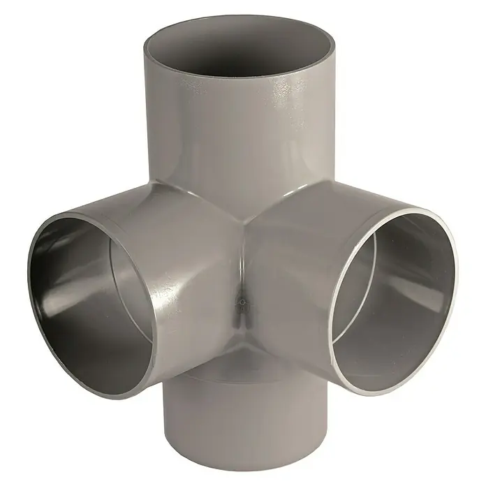Tecnoagua Derivación PVC doble M-H - 110 mm, 87 ° - Vista angular