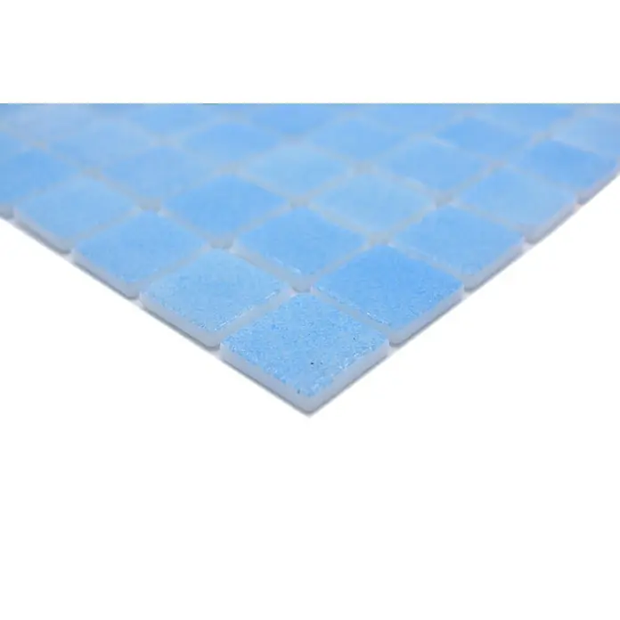 Mozaïektegel vierkant Eco Niebla VP501PAT - 31,6 x 31,6 cm, Turquoise, Mat - Close-up