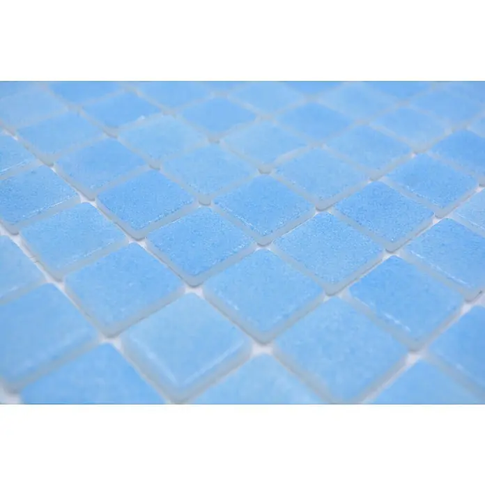 Mozaïektegel vierkant Eco Niebla VP501PAT - 31,6 x 31,6 cm, Turquoise, Mat - Close-up