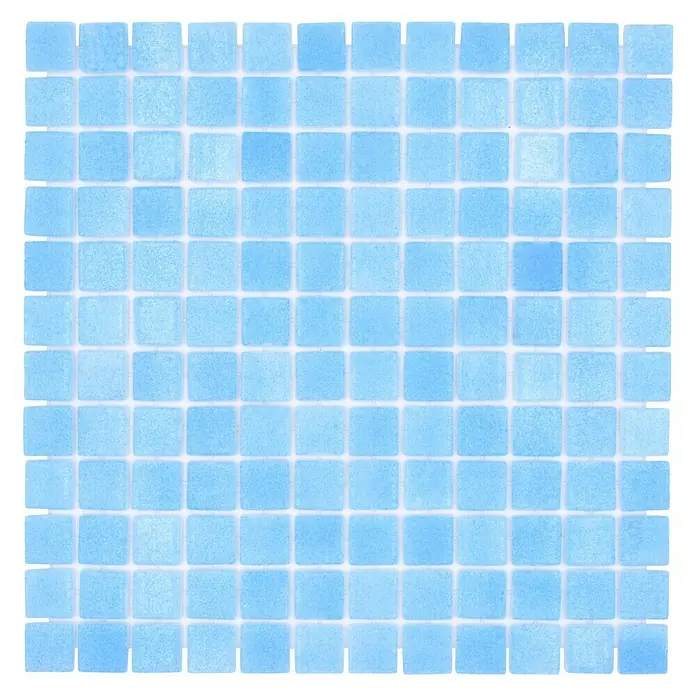 Mozaïektegel vierkant Eco Niebla VP501PAT - 31,6 x 31,6 cm, Turquoise, Mat - Top-down weergave