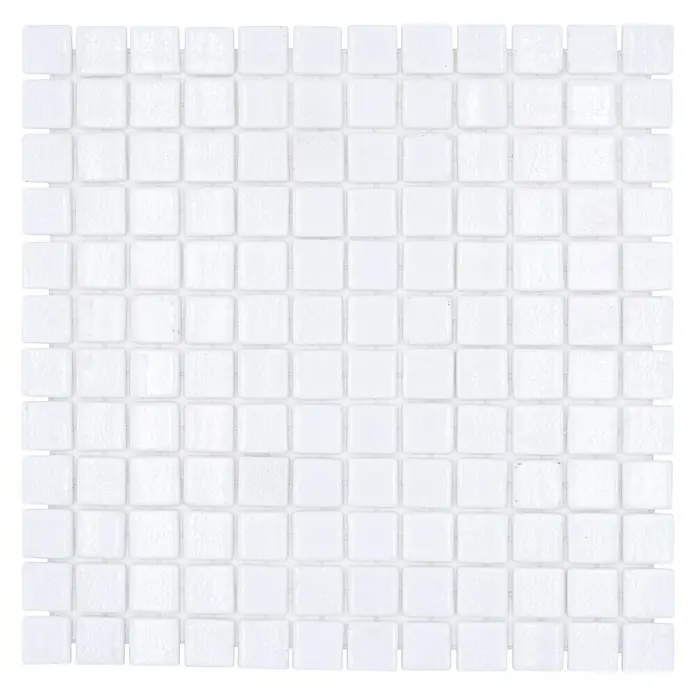 Mozaïektegel vierkant Eco Blanco VP100PAT - 31,6 x 31,6 cm, Wit, Mat - Top-down weergave