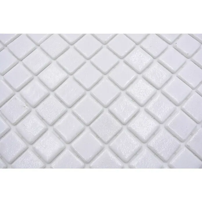 Mozaïektegel vierkant Eco Blanco VP100PAT - 31,6 x 31,6 cm, Wit, Mat - Close-up