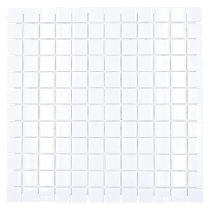 Mozaïektegel vierkant Eco Blanco VP100PUR - 31,6 x 31,6 cm, Wit, Glanzend - Top-down weergave