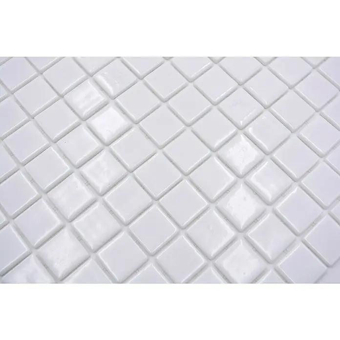 Mozaïektegel vierkant Eco Blanco VP100PUR - 31,6 x 31,6 cm, Wit, Glanzend - Close-up