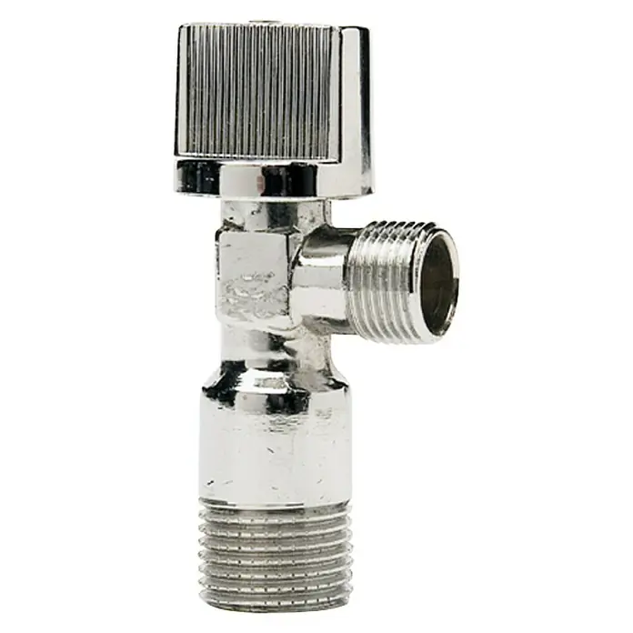 Llave de escuadra macho - Rosca exterior: ½″, Cromado - Vista angular