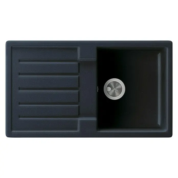 Atron Fregadero encastrable Ignis - 49,6 x 85 cm, 1 cubeta, Acrílico, Negro, Mate - Vista descendente