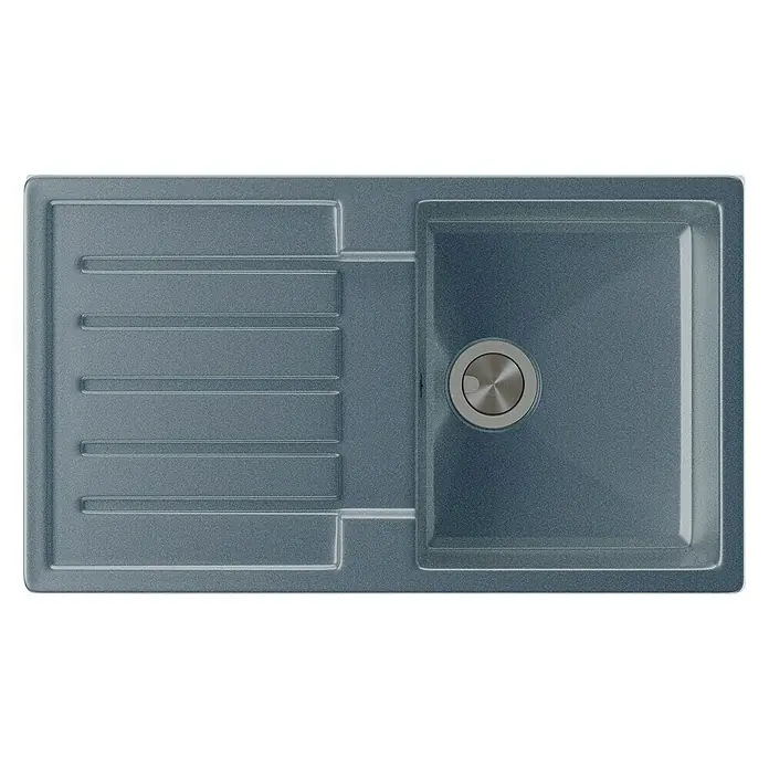 Atron Fregadero encastrable Ignis - 49,6 x 85 cm, 1 cubeta, Acrílico, Gris, Mate - Vista descendente