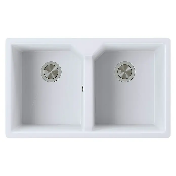 Atron Fregadero encastrable Piros - 49,5 x 81,6 cm, Acrílico, Blanco, Mate - Vista descendente