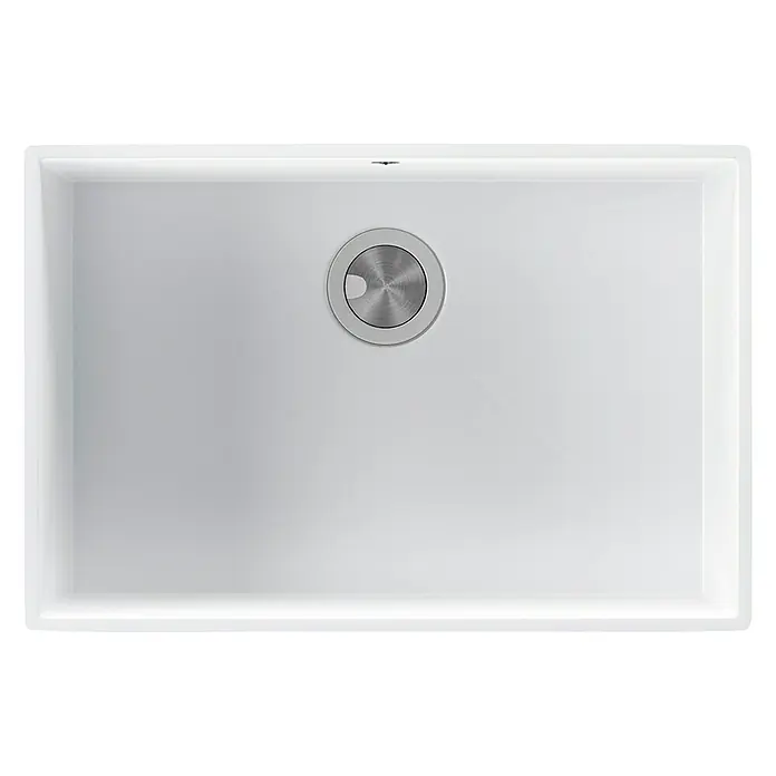 Atron Fregadero encastrable Tide - 42,8 x 64,8 cm, 1 cubeta, Acrílico, Blanco, Brillante - Vista descendente