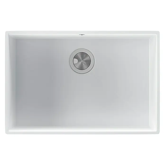 Atron Fregadero encastrable Tide - 42,8 x 64,8 cm, 1 cubeta, Acrílico, Blanco, Mate - Vista descendente