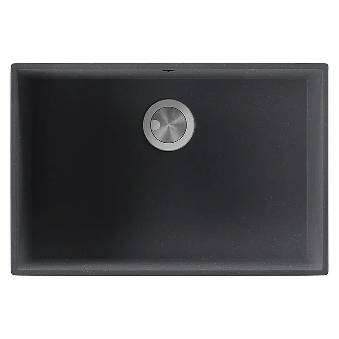 Atron Fregadero encastrable Tide - 42,8 x 64,8 cm, 1 cubeta, Acrílico, Negro, Mate - Vista descendente