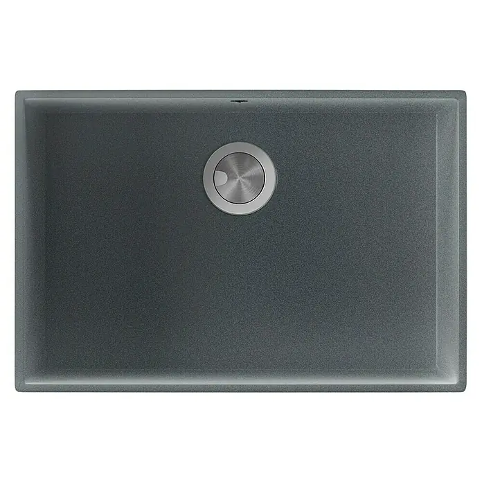 Atron Fregadero encastrable Tide - 42,8 x 64,8 cm, 1 cubeta, Acrílico, Gris, Mate - Vista descendente